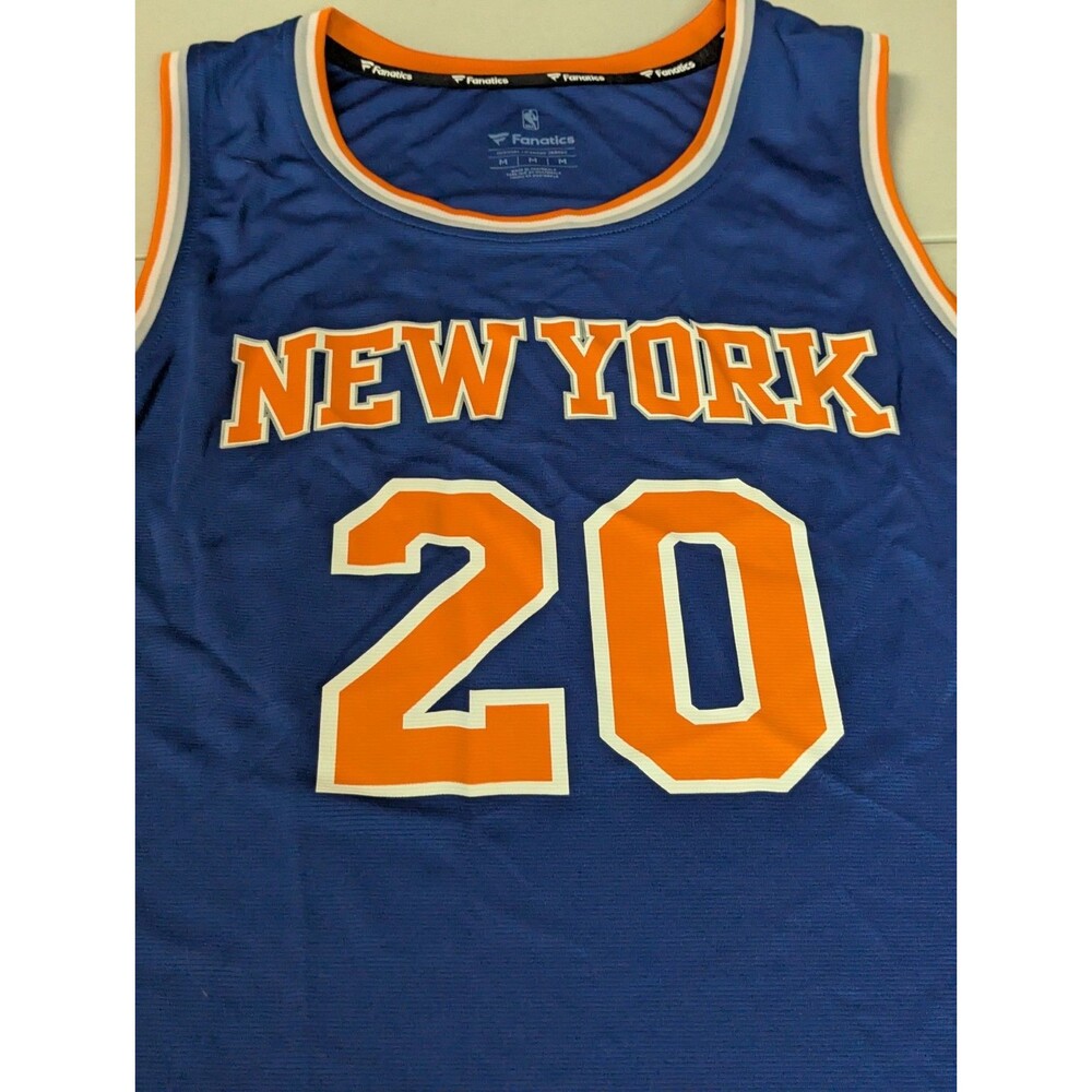 FANATICS FAST BREAK NBA NEW YORK KNICKS KEVIN KNOX BLUE JERSEY sz MEDIUM - Picture 10 of 11